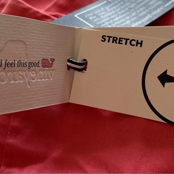 Vineyard Vines Breaker Pants Boys Size 18 Jetty Red Salmon Stretch Cotto… - Picture 6 of 6